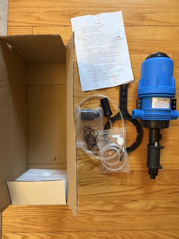 Automatic Fertilizer Injector Water Powered Chemical Liquid Doser Dispenser Blue