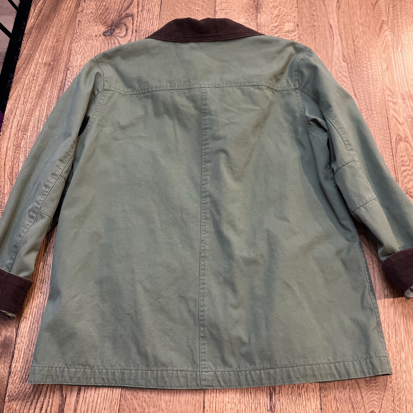 Basic Edition Barn Chore Coat Jacket Green Cordur… - image 10
