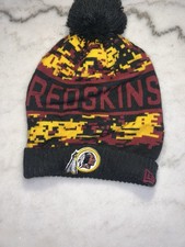 New Era Washington Redskins NFL Knit Beanie Hat Black Burgundy Yellow Football