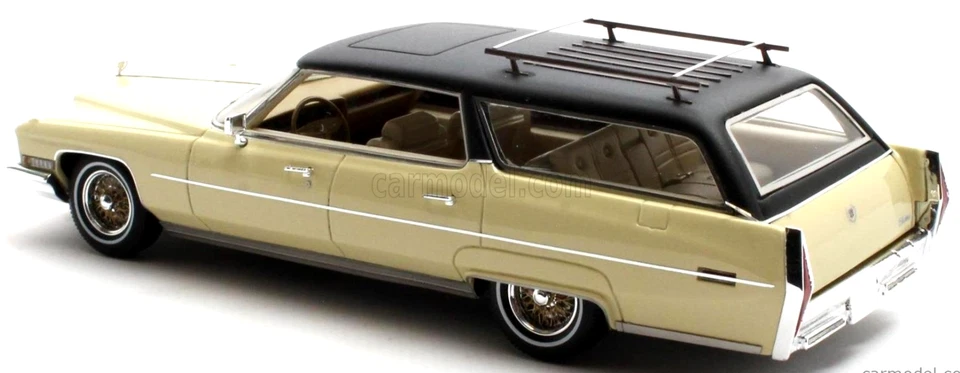 wonderful modelcar 1/43CADILLAC DEVILLE WAGON "ELVIS PRESLEY" 1972 - creme/black - Image 2 of 3