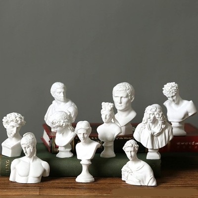 10Pcs Mini 2,7'' Berühmte Büste Statuen, Replik Harz Skulptur Figuren kleinen ...