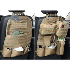 Car Seat Back Organizer, Tactical Molle Nylon Vehicle Panel Universal Fit Car...