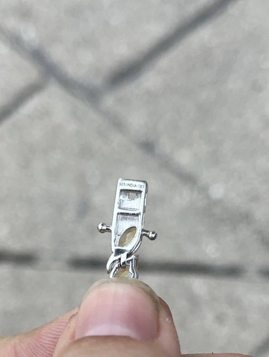 Brazalete tenis citrino dorado de 12,75 quilates de plata de ley Foto 4 de 4