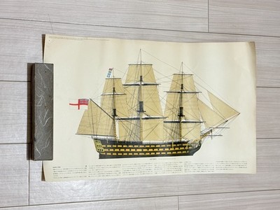 Vintage HMS Victory Ship Poster British Royal Navy 1765 Japan 28417