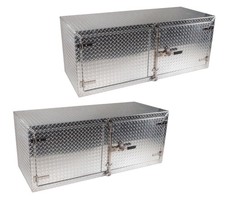 2pcs 24x24x60 Aluminum Underbody Tool Box W Paddle Lock For Flatbed Trailer