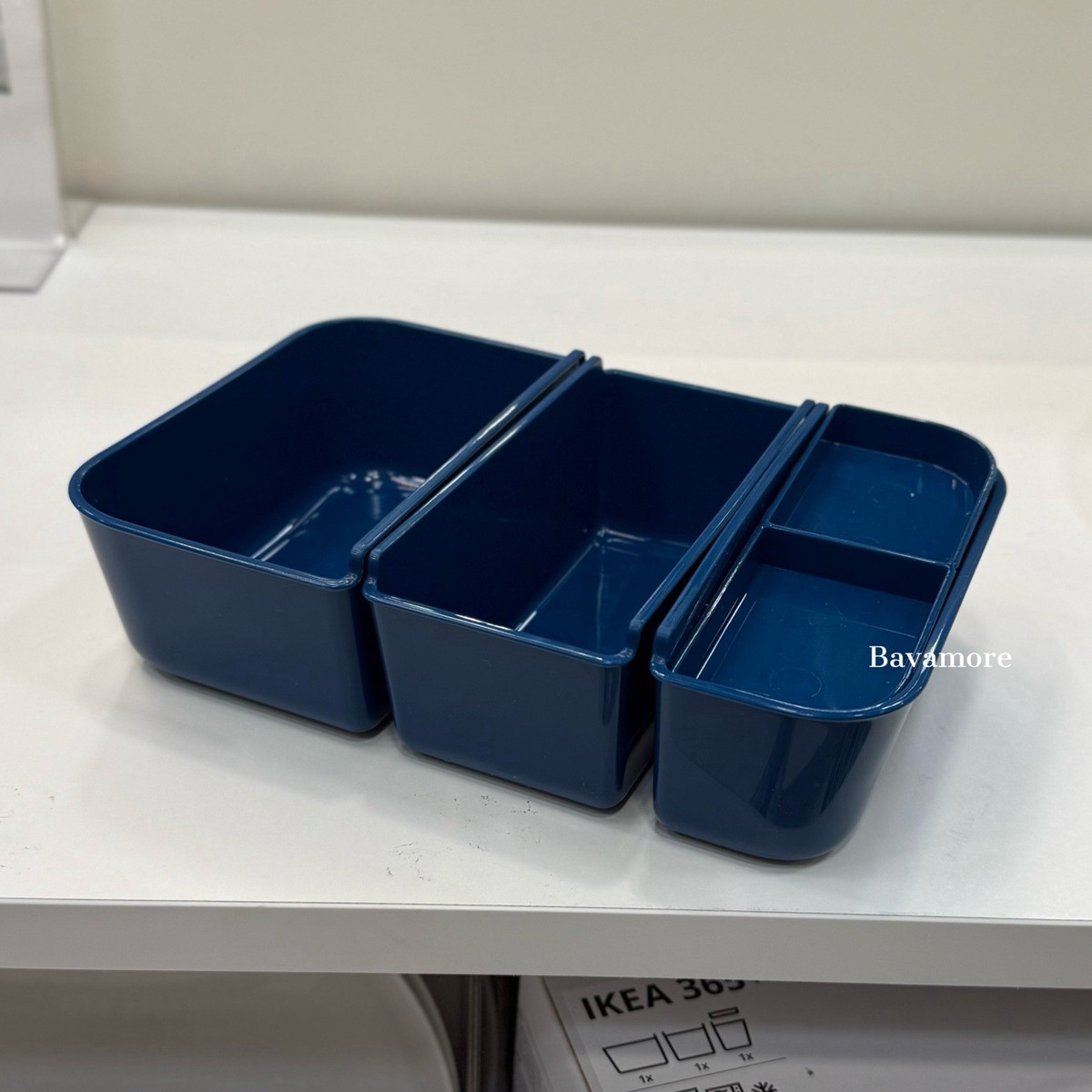 Ikea 365+ Insert for food container, set of 3, dark blue NEW | eBay