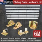 Sliding Gate Opener Hardware Kit: Wheels Steel Track Keeper Roller Guide Stopper