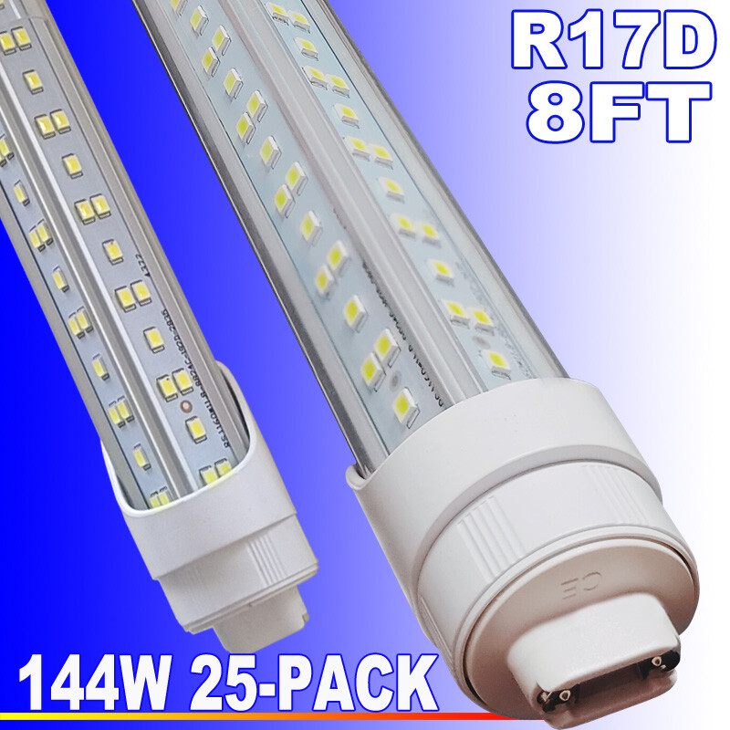 8 FOOT R17d HO Base Led Shop Light 8Ft Led Tube Light 144W 25Pcs T8 Rotatable