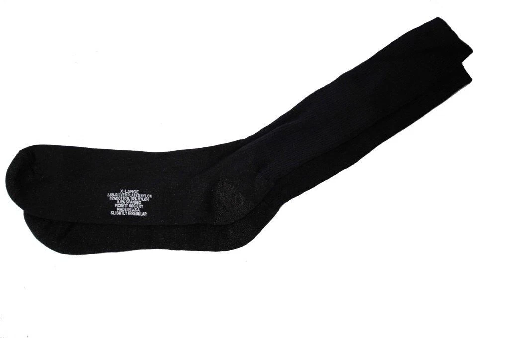 6 Pair USOA GI MILITARY SURPLUS ANTI-MICROBIAL BOOT SOCK - Black - Athletic