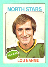 (1) LOU NANNE  1975-76 O-PEE-CHEE # 143 NORTH STARS  VG CARD  (J6055)