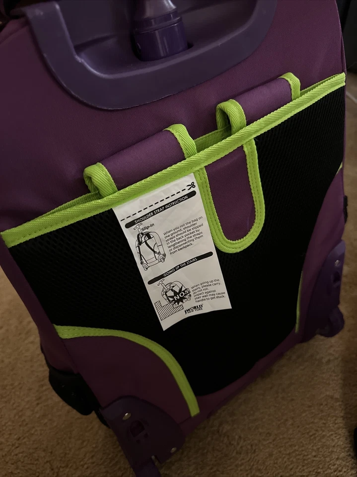 Mochila con ruedas J World New York Sundance niña niño bolsa con ruedas púrpura una... Foto 3 de 3