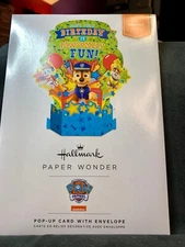 Happy Birthday Card! Paw Patrol! Pop up Hallmark Paper Wonder!
