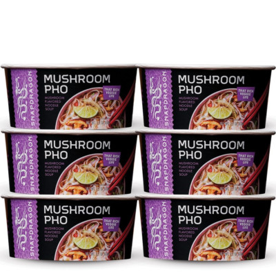 Snapdragon Vietnamese Mushroom Pho Instant Noodle Bowls | 2.1 Oz (6 Pack)