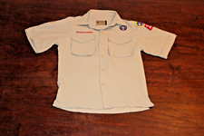 Boy Scouts of America BSA Youth Shirt Tan Medium Vented Poly Microfiber Soft