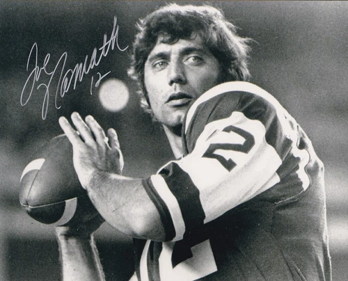 JOE NAMATH NEW YORK JETS SIGNED AUTOGRAPH 8X10 PHOTO