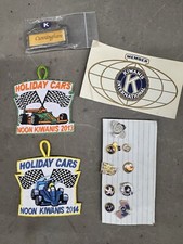Vintage Kiwanis International Pendant Pins Gold Silver Name Badge Sticker Patch