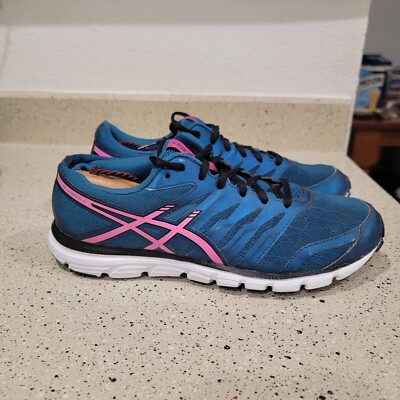 ASICS Women's Size 9 T5K8N Blue Pink Black GEL-Zaraca 4 Running Lace Up Shoes