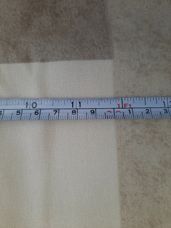 VTG 52" X 74" Upholstery Fabric 2+ Yards Beige Brown Purple Floral Canvas - Image 3 of 4