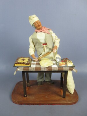 Pastry sculpture M By Landro terracotta wood signed vintage 20th Century