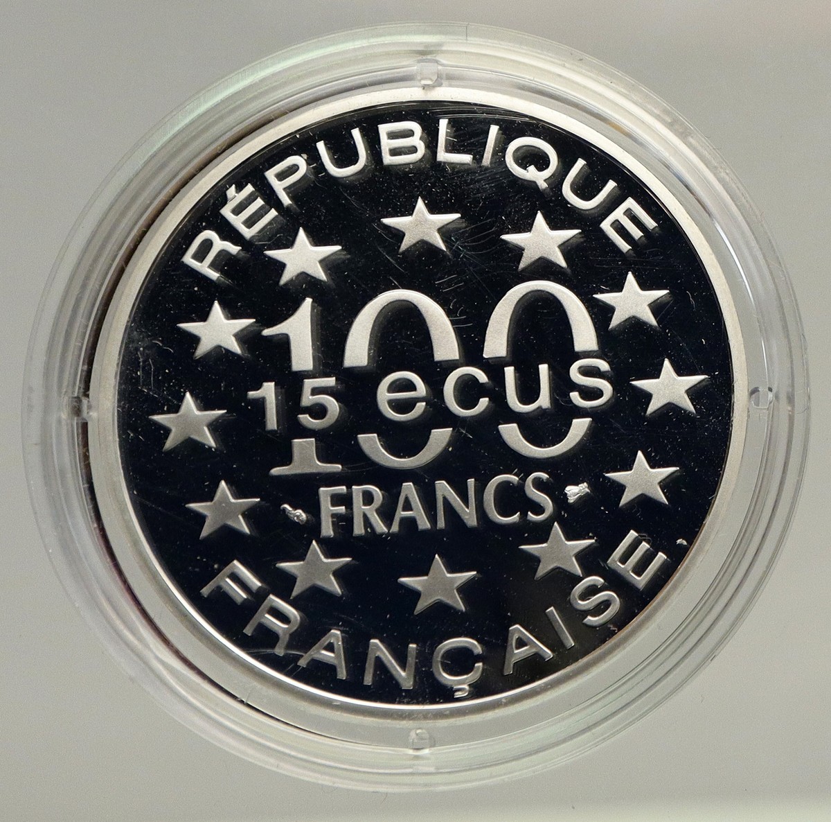 1993 FRANCE Arc De Triumph MONUMENT Proof Silver 100 Franc 15 Ecu