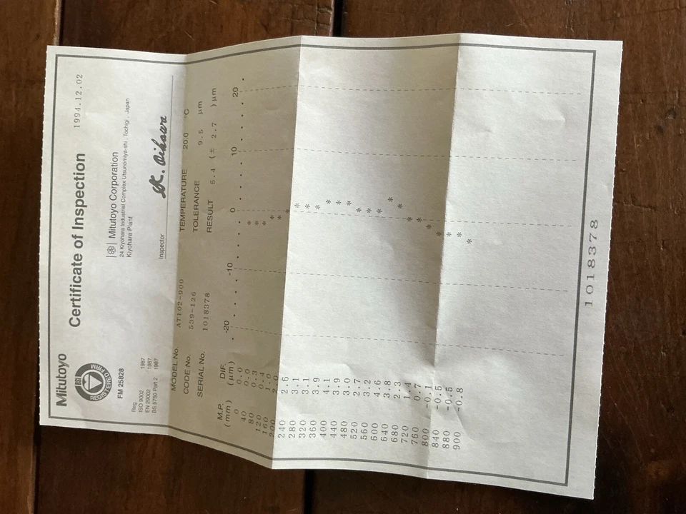 Escala lineal Mitutoyo AT102-1200 Foto 4 de 4