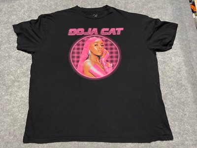 DOJA CAT R&B Rap Pop Music Band Singer Shirt Black 2XL Concert Tour Demons