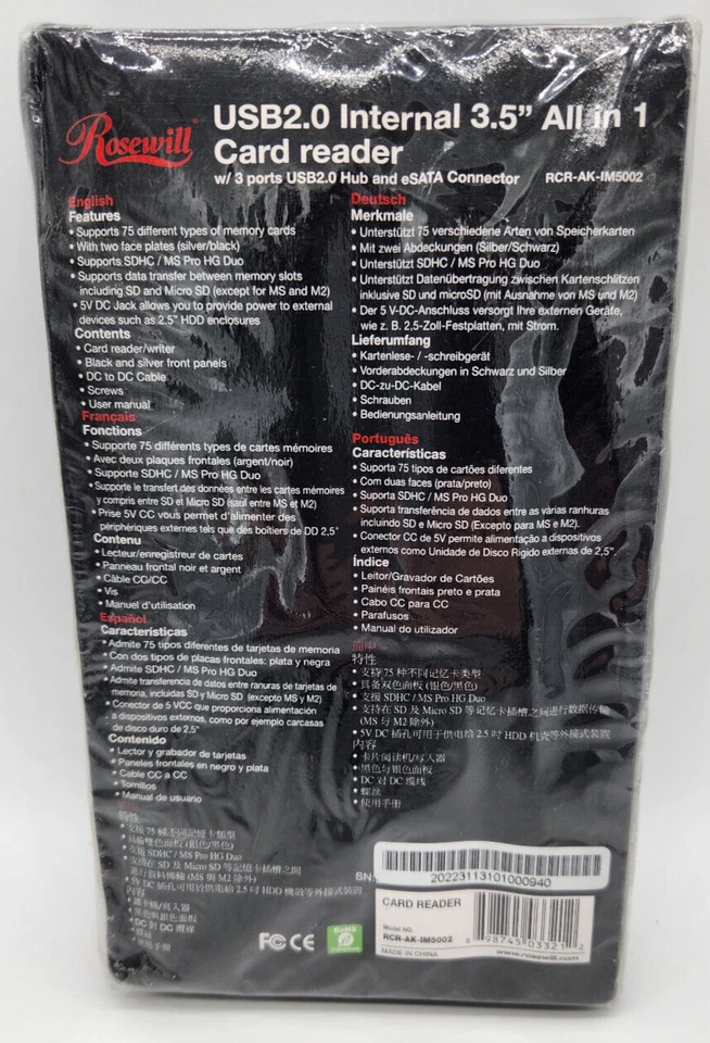 Rosewill 3-in-1 USB 2.0 Internal Card Reader (Various Models) - Image 4 of 4