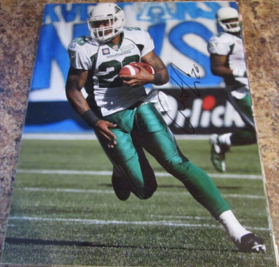 ANTHONY ALLEN SIGNED 8X10 GLOSSY PHOTO SASKATCHEWAN ROUGHRIDERS CFL ...
