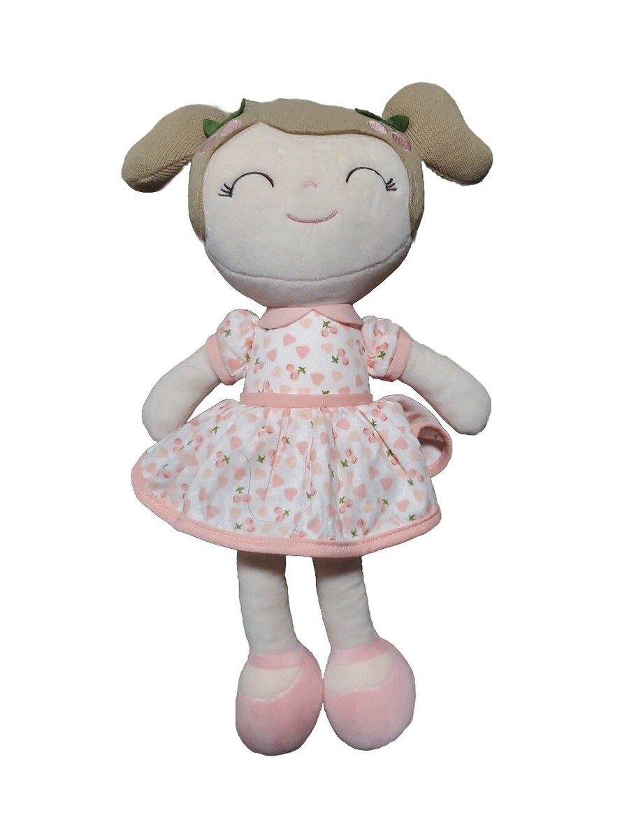 GLOVELEYA Baby DOLL Girl Gifts Pink Hearts Dress Soft Plush