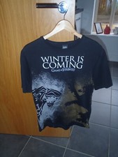 Man's Game of Thrones Short sleeve T Shirt Large. Stark, Winter is Coming