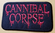 Embroidered CANNIBAL CORPSE American death metal band red Patch 2.5x4.25"