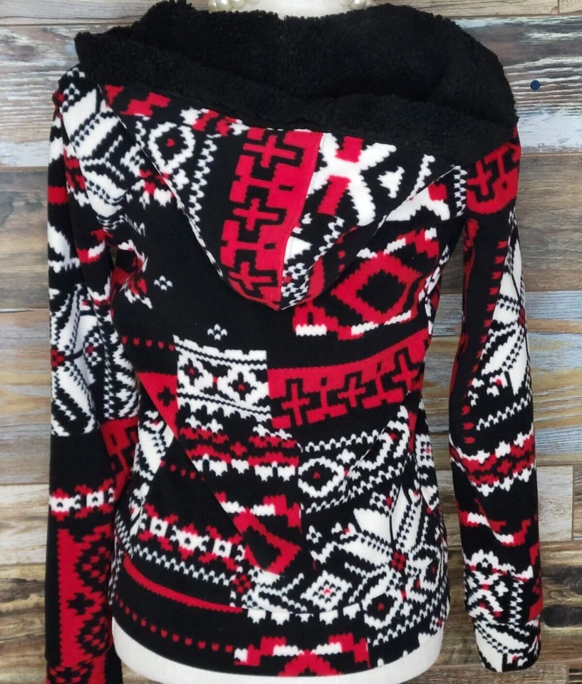 Ralph Lauren Polar Multicolor Vacaciones Cárdigan Suéter con Capucha Talla XS Foto 4 de 4