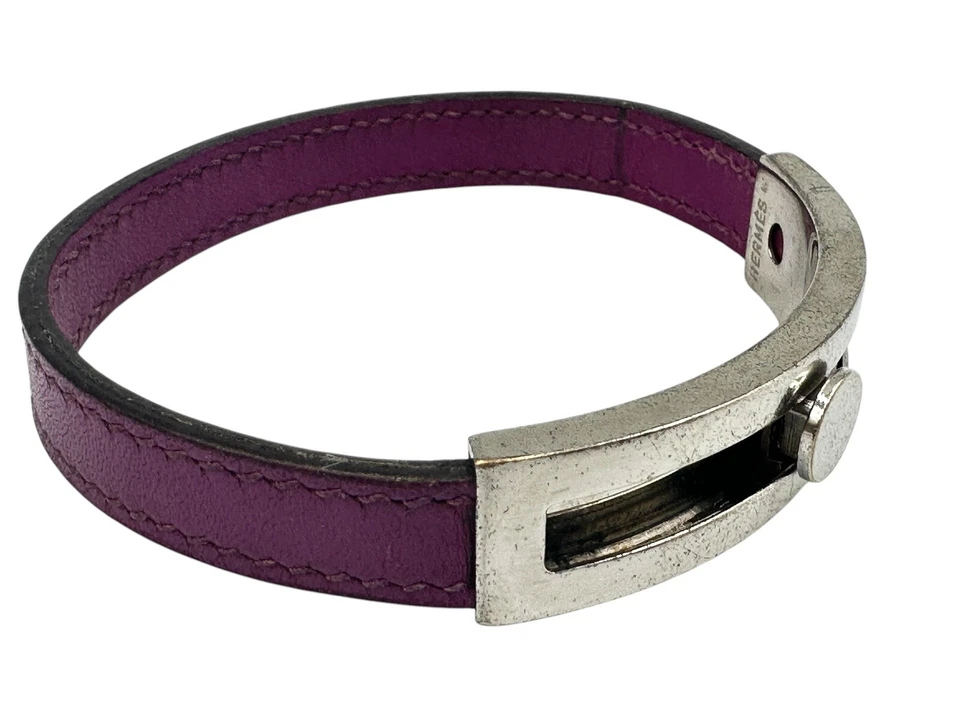 Pulsera de cuero morado Hermès Puspus Foto 2 de 4