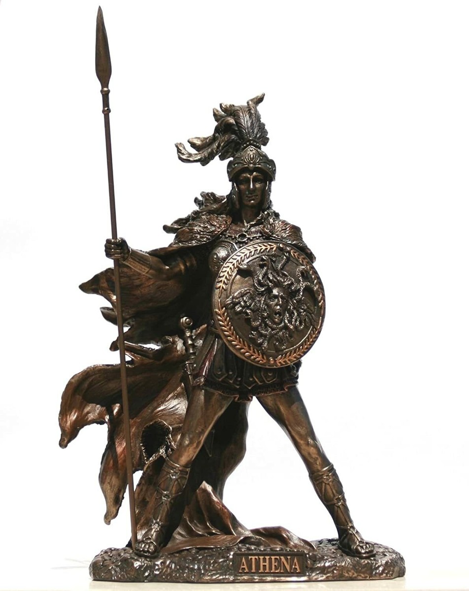皐月惠　永劫の庭　Minerva Greek Goddess Athena Minerva Warrior Figure Statue Bronze