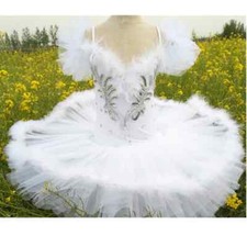 Professional Ballet Costume Kids Danse Girls Feather Ballerine Tutu Skirts