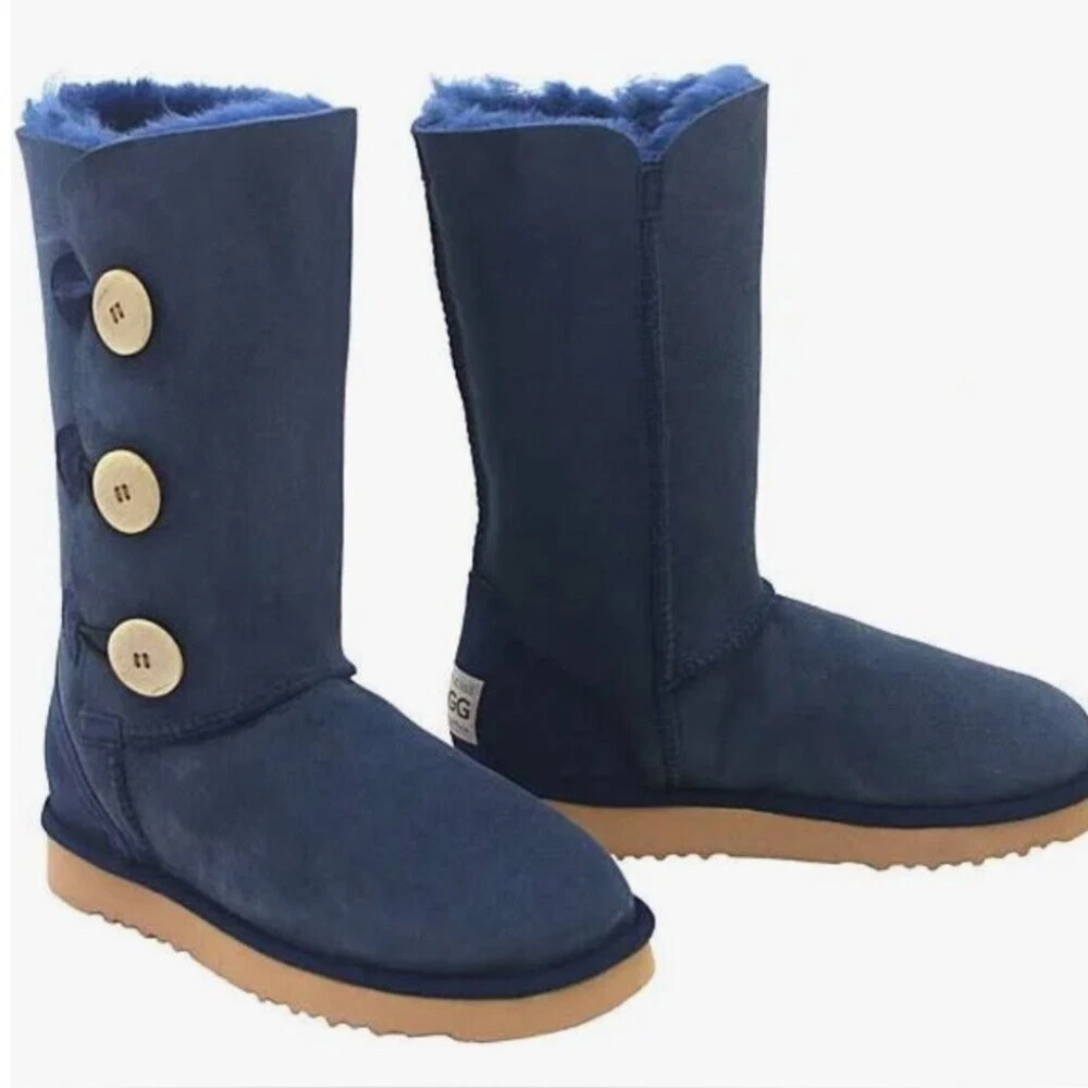Stivali UGG Australia Bailey Button Triplet blu taglia 8