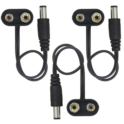 9 V Pedal Battery Clip 3 Pack 5521 Converter Center Negative 9 Volt Power Supply
