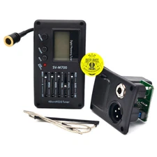 Acoustic Guitar Pickups 4-Bands Blend MIC EQ Equalizer Tuner Preamp Piezo Pickup