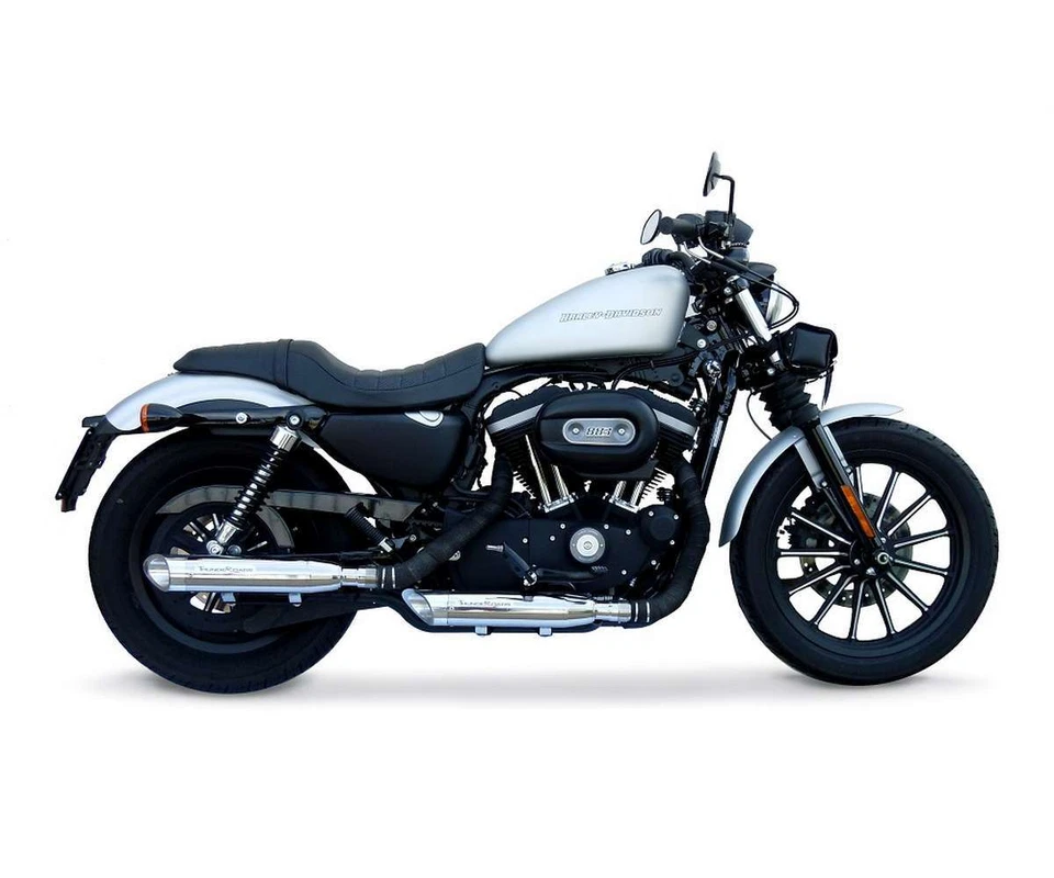 Couple Pot D'echappements GPR Slash Inox Appro Harley Sportster 883 2010 2018