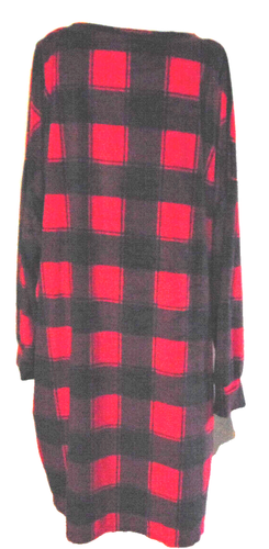 SONOMA KOHL'S WOMENS SOFT PLAID RED NIGHT SHIRT SLEEP WEAR PAJAMAS LOUNGE TOP~3X - Picture 4 of 9
