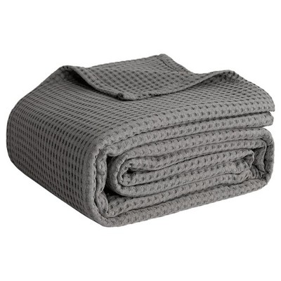 100%Cotton Blankets Throw Size For Bed Waffle Weave Blankets Summer Lightweight