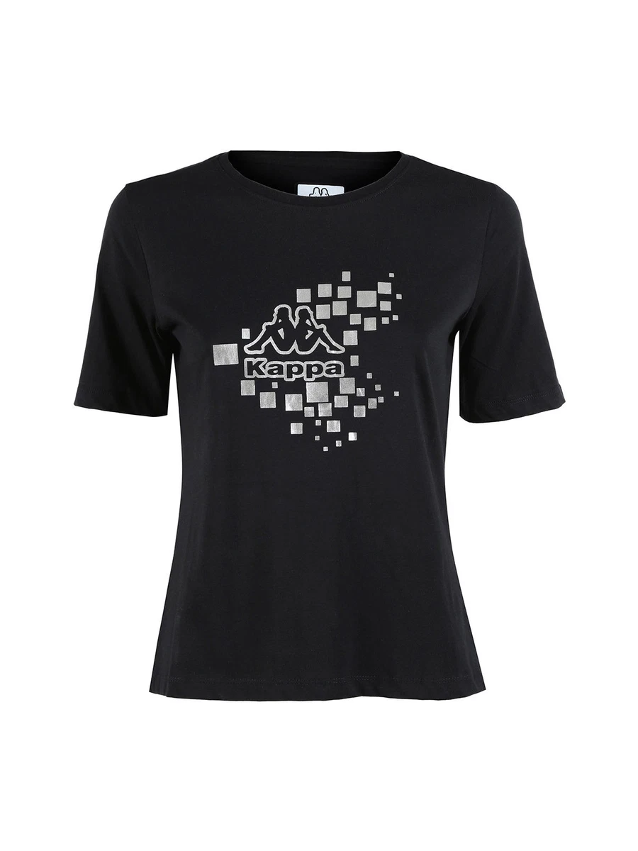 T-shirt Kappa Femme Blanc - Taille M, Coton, Basique, Logo