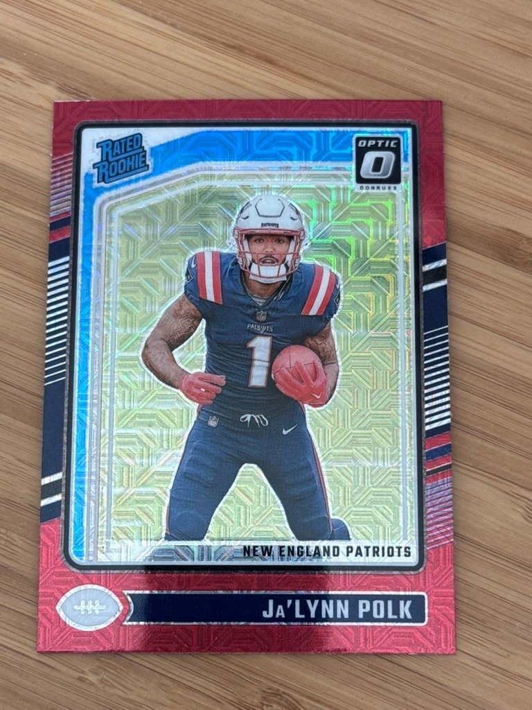 Ja'Lynn Polk 2024 Panini Donruss Optic - Rated Rookie Red Mojo Prizm #240