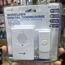 Wire Free Wireless Digital Door Chime - 16 Sounds, Easy Installation, 50M Range