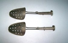 Lot Of 2 EKCO Hammered Metal Adjustable Shoe Tree Shaper Stretcher Vintage S1