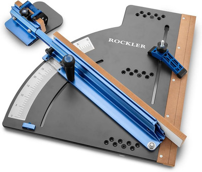 Rockler Table Saw Crosscut Sled with Telescoping Fence - Micro-Adjust Flip Stop