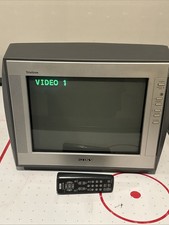 Sony Television KV-13FM12 13" Color CRT Trinitron Flat Screen TV Vtg 2002 Gaming