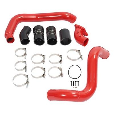 #ad Turbo Intercooler PipeAir Intake Elbow For 03 07 Ford F250 6.0L Powerstroke Red $97.00