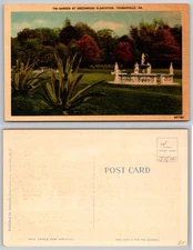 Garden Greenwood Plantation Thomasville GA Lawn Statues Postcard