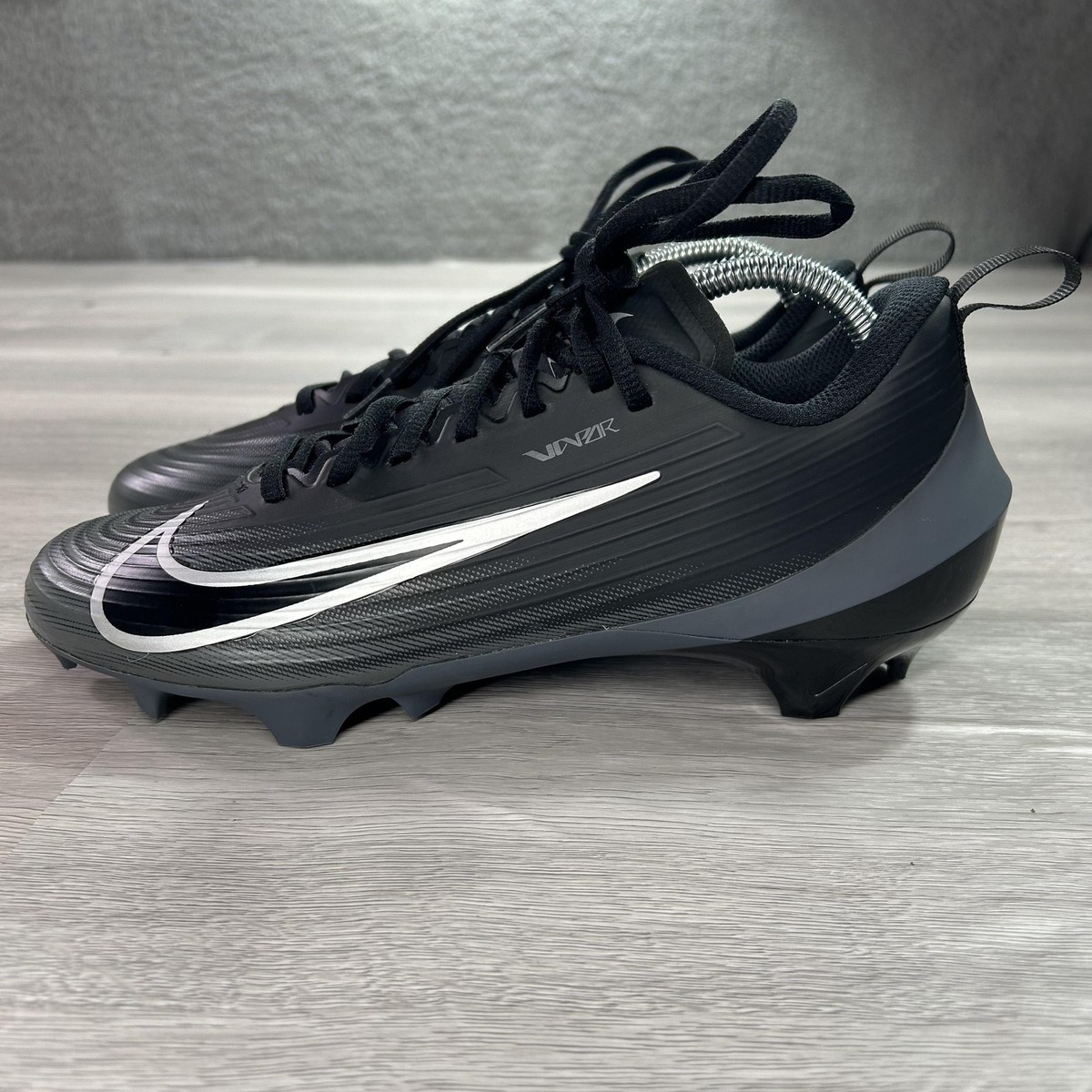 Nike Vapor FB3303-002 Football Cleats Shoes Mens 8 Black Gray